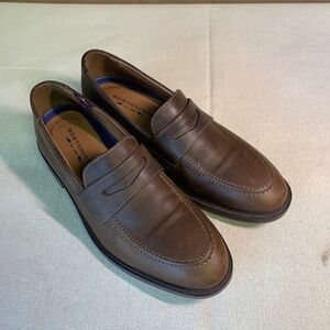 Bostonian Mens Brown Oiled Leather Penny Loafers 7.5
